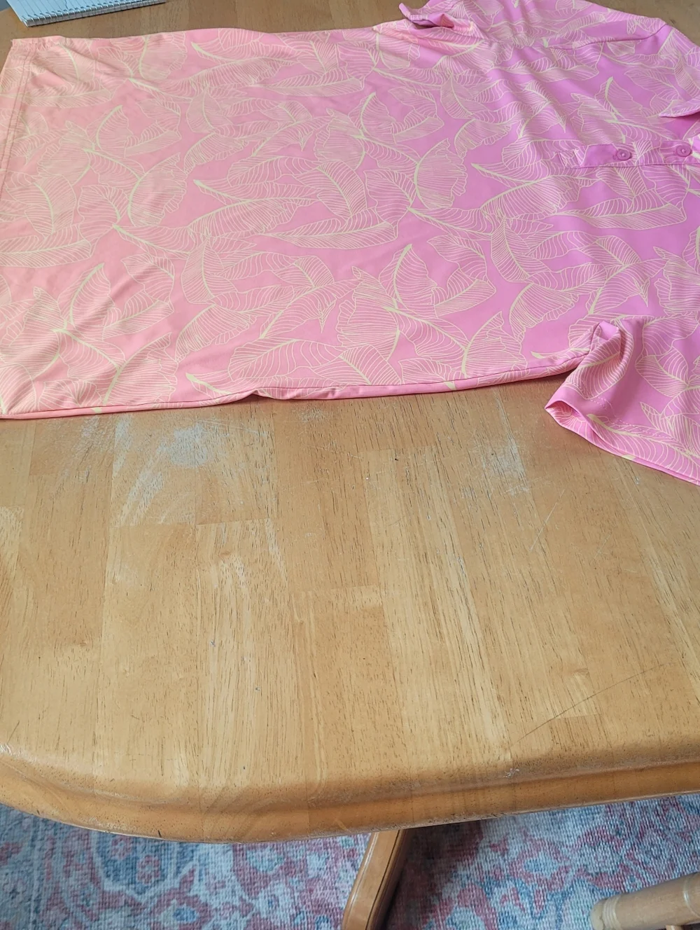 Birdie Bound Performance Polo Golf Shirt Tropical Pink Orange Neon Medium